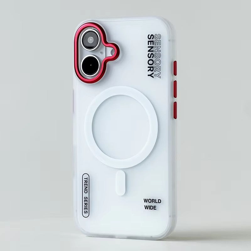 Matte Magnetic Armor Wireless Charge Case For iPhone