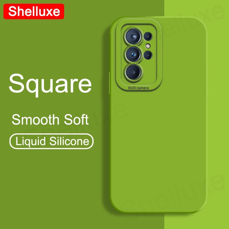 Shelluxe Square Liquid Silicone Soft Silky Feel Case For Samsung