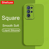 Shelluxe Square Liquid Silicone Soft Silky Feel Case For Samsung