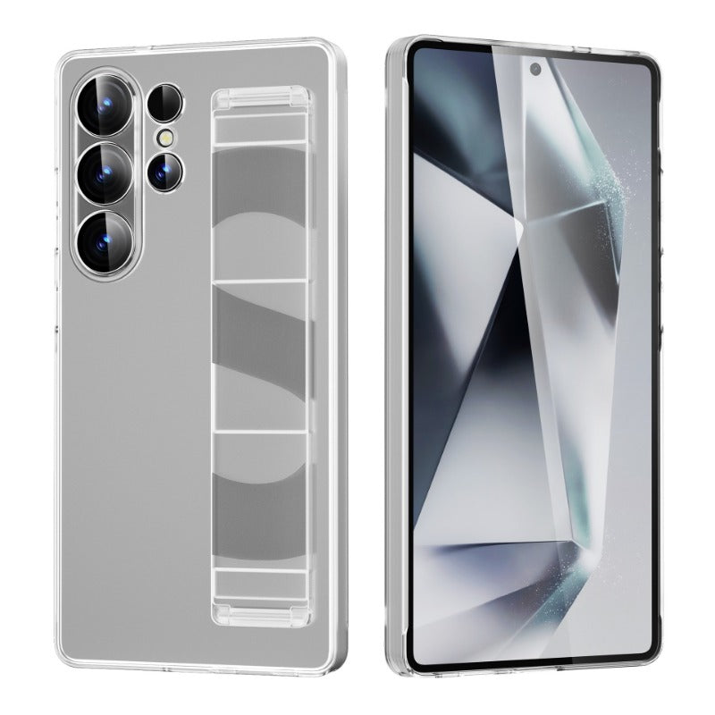 Silicone Wristband Full-Coverage Transparent Frosted Phone Case for Samsung