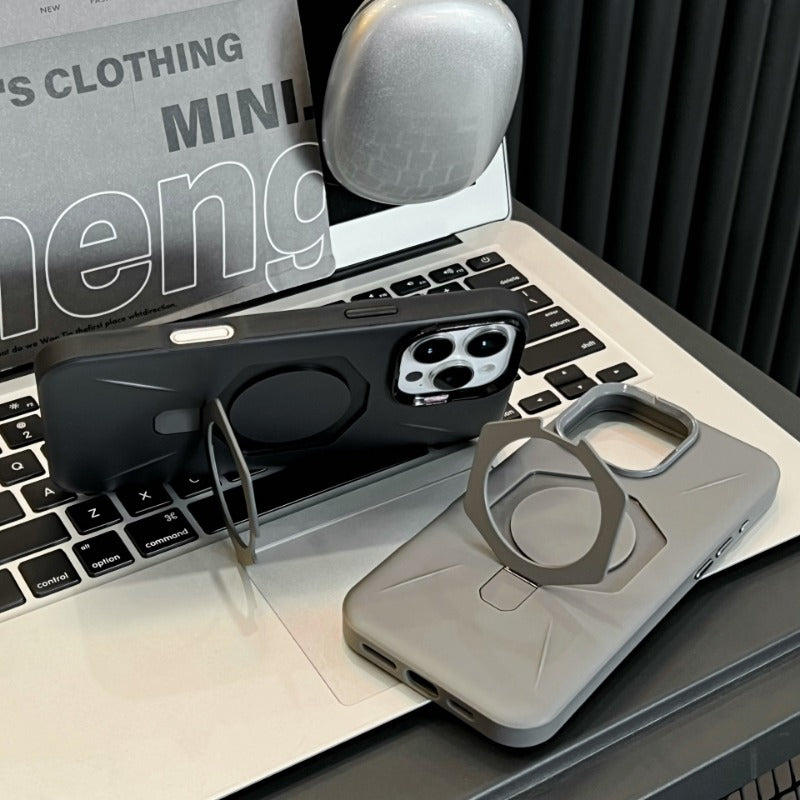 Magnetic Metal Lens Shell with Drop Protection Case for iPhone