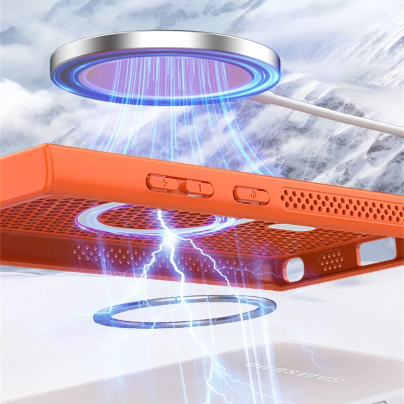 Magnetic Magsafe Heat Dissipation Shockproof Case For Samsung