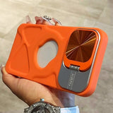 Magsafe Flip Lens Bracket Silicone Stand Case For iPhone