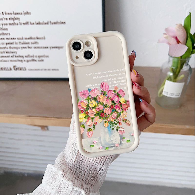 Colorful Flower Simple Creative Mobile Phone Case Suitable for Iphone