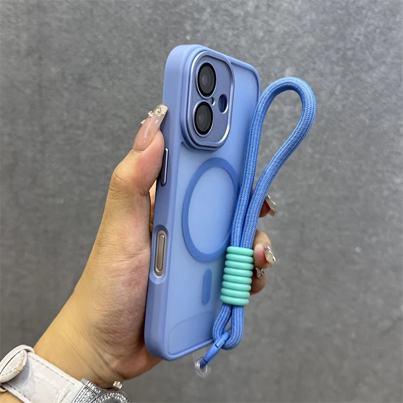 Magsafe Magnetic Jelly Suction Rope Case For iPhone