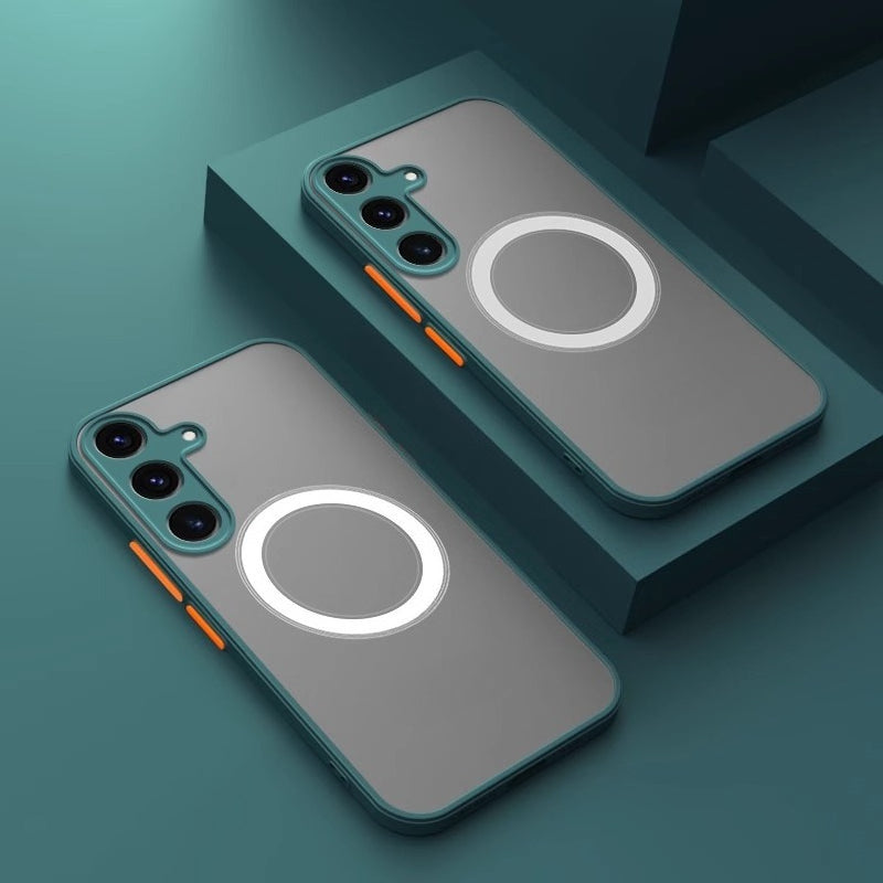 New Frosted Lens Full-Coverage Color-Blocked Silicone Phone Case for Samsung