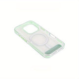 Fresh Green Clear Magnetic Stand Glossy Hard Shell Case For iPhone