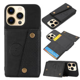 Stylish Multi-Functional Leather Card Holder, Wallet, and Phone Case (3-In-1) for IPhone