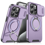 Business Magnetic Window Push-window Two-in-one Bracket Anti-fingerprint Mobile Phone Case Suitable for IPhone