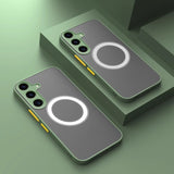 New Frosted Lens Full-Coverage Color-Blocked Silicone Phone Case for Samsung