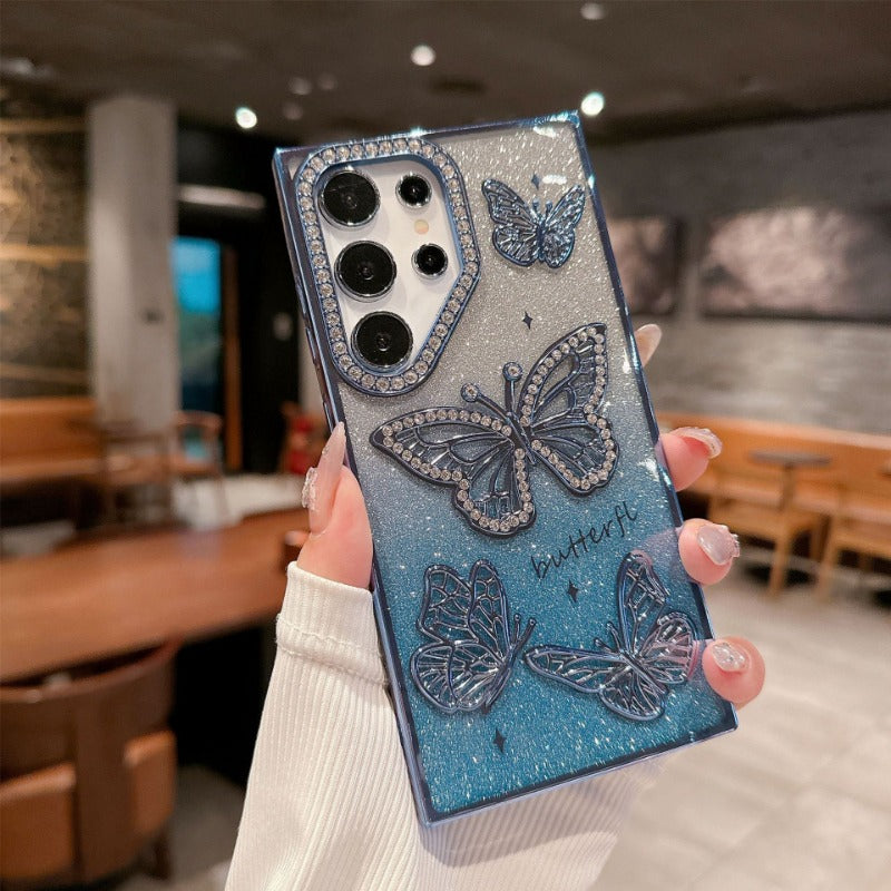 Luxury Diamond Butterfly Premium Phone Case for Samsung