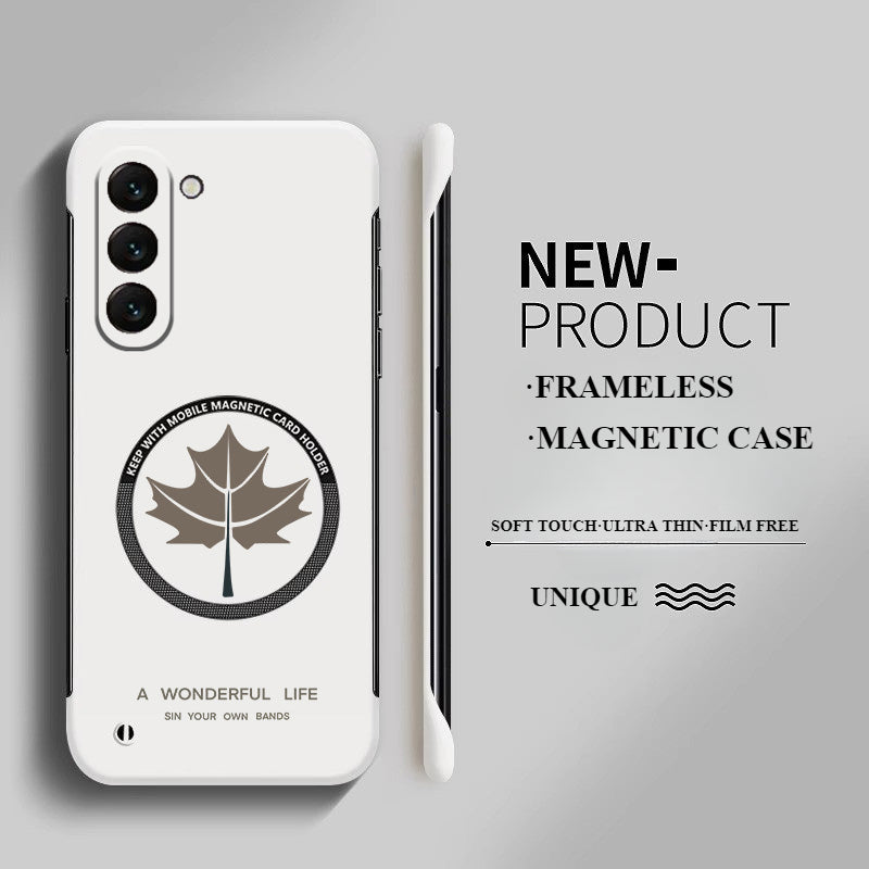 Ultra-thin Frameless Magnetic Maple Leaf Case For Samsung