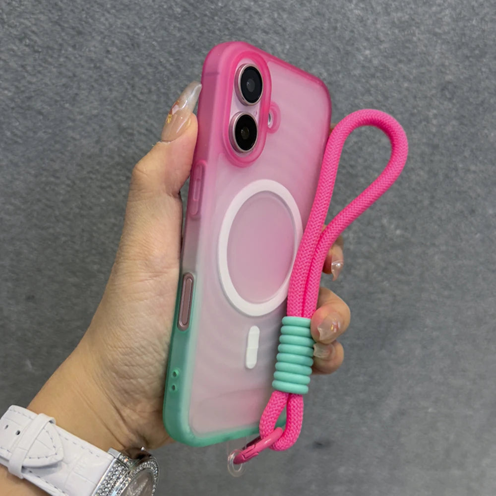 Gradient Matte Translucent Back Cover Case For iPhone