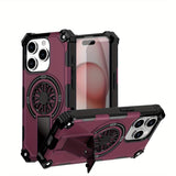 Anti-Drop Case with Stand  Fan Rotation Magnetic case for iPhone