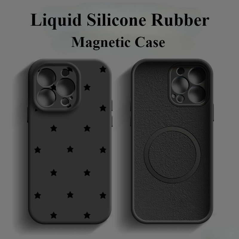 Liquid Silicone Magnetic Little Star Case For iPhone