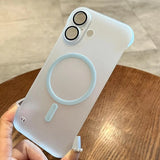 Slim Matte Magnetic Frameless Wireless Charging Case for iPhone