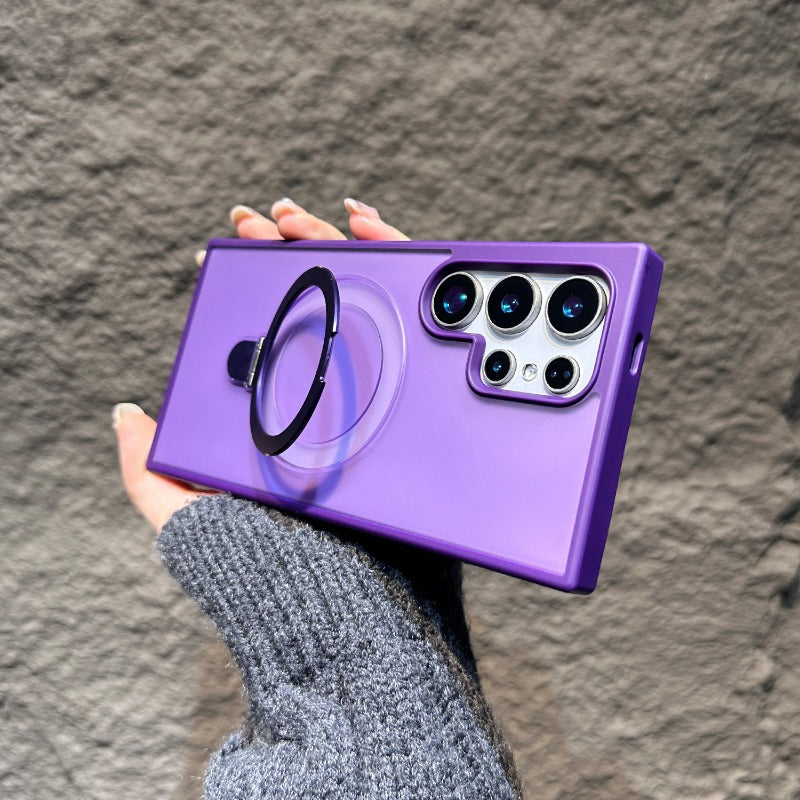 Magnetic Stand Frosted Skin Drop-Proof Phone Case for Samsung