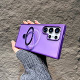 Magnetic Stand Frosted Skin Drop-Proof Phone Case for Samsung