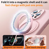 Magsafe Magnetic Liquid Bracket Lanyard  360° Rotation Wrist Strap Case for iPhone