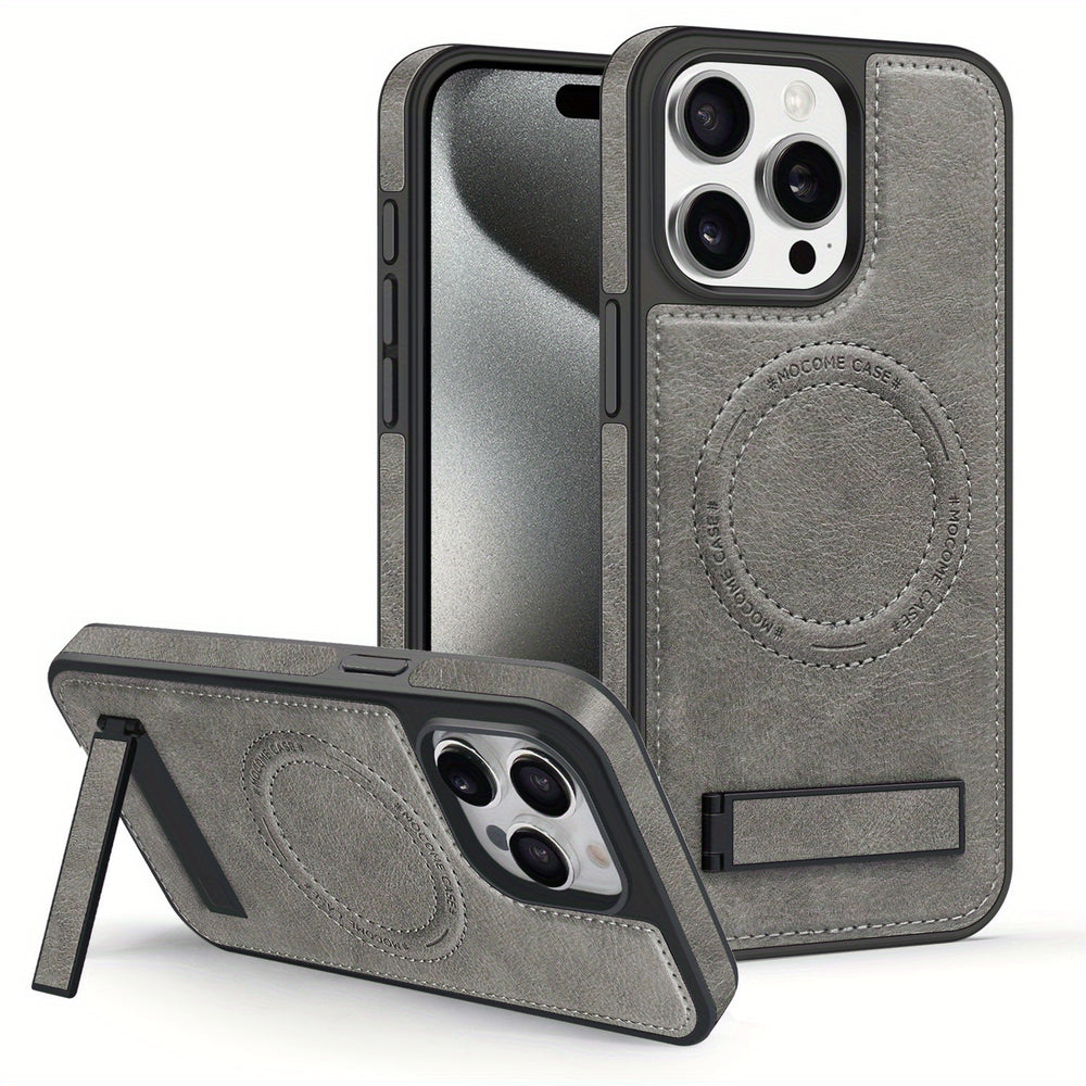 Leather Case with Hidden Stand Case for iPhone