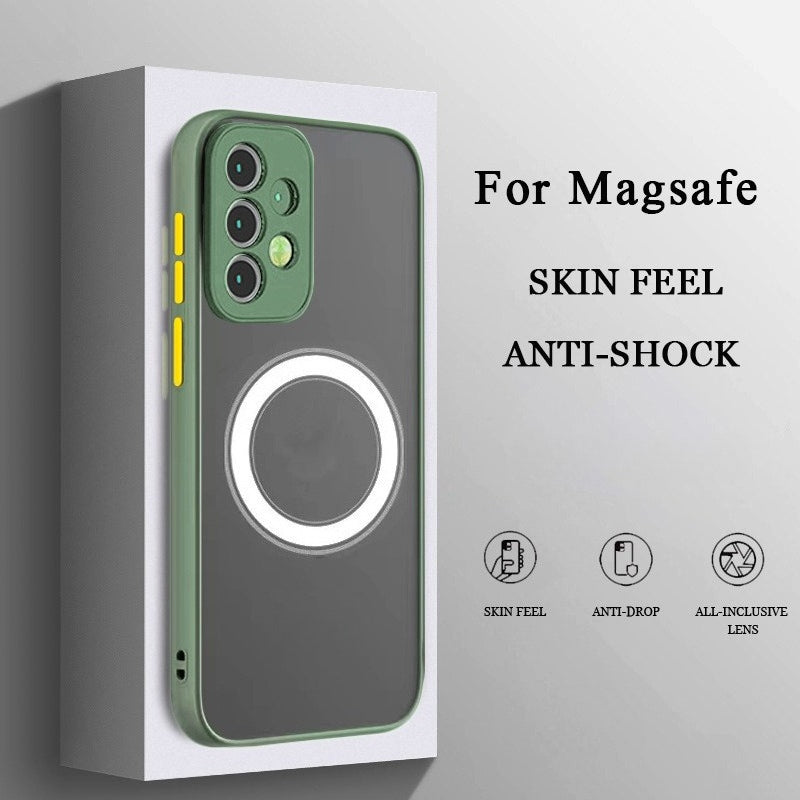 Magnetic Skin-Friendly Frosted Drop-Proof Full-Coverage Phone Case for Samsung