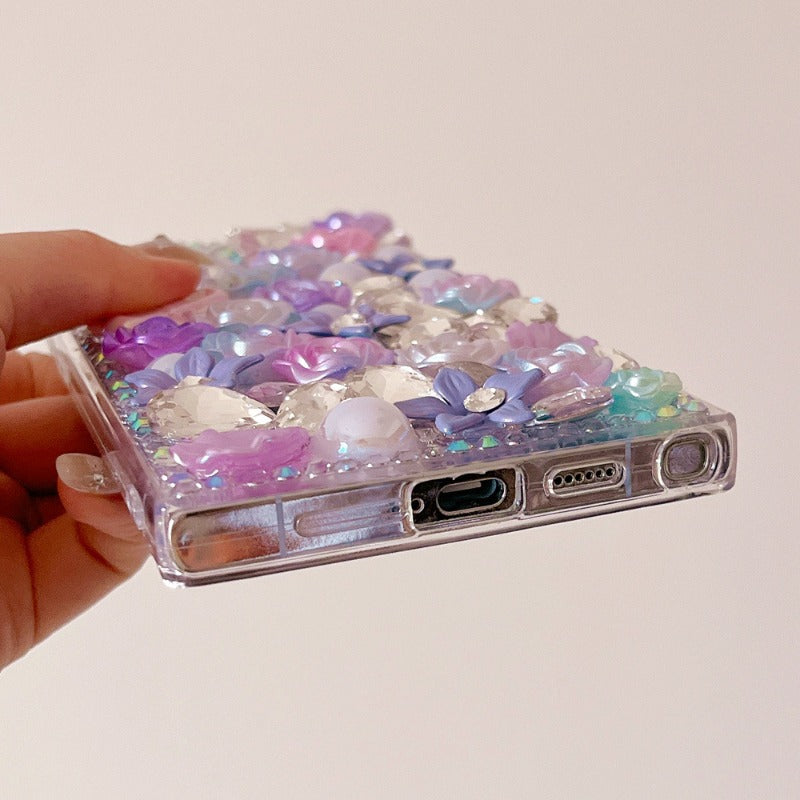 Rhinestone Luxury Bow Flower Phone Case for Samsung