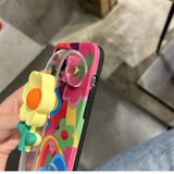 The New Little Yellow Flower Wristband With Lanyard Phone Case For iPhone