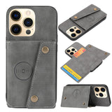 Stylish Multi-Functional Leather Card Holder, Wallet, and Phone Case (3-In-1) for IPhone