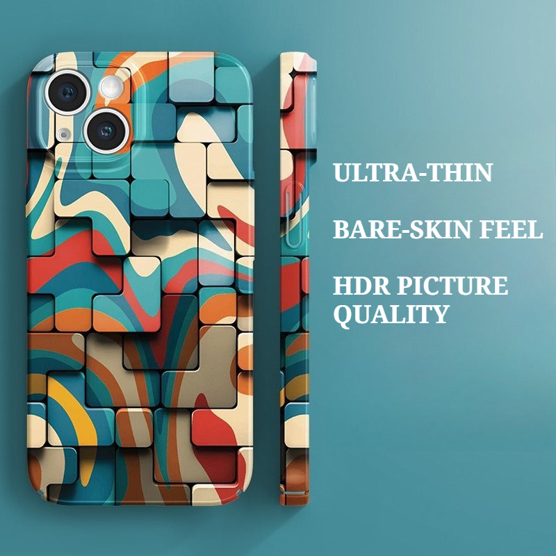 New Liquid Film Painted Honeycomb Phone Case for IPhone