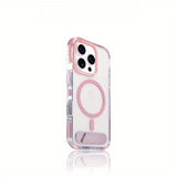 Fresh Green Clear Magnetic Stand Glossy Hard Shell Case For iPhone