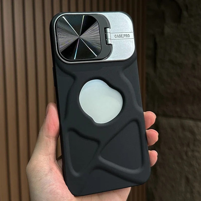 Magsafe Flip Lens Bracket Silicone Stand Case For iPhone