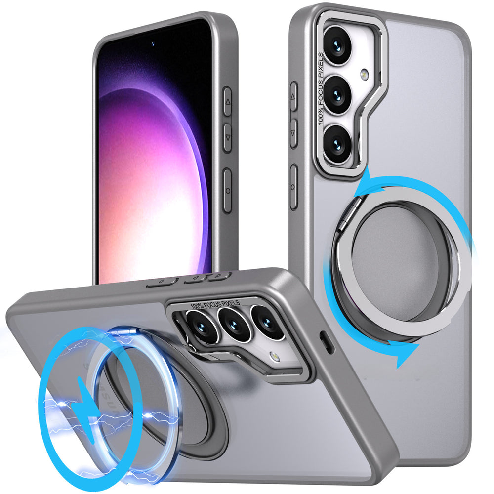 Rotating bracket wireless charging magnetic Case for Samsung