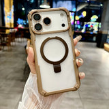 Metal Magnetic Camera Glass Ring Armor Case for iPhone