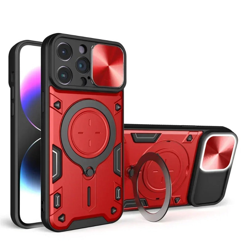 Magsafe Magnetic 360 Rotate Kickstand Armor Ring Case for iPhone