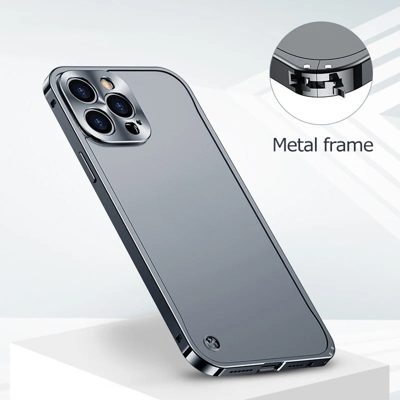 Luxury Shockproof Case with Metal Edge for iPhone
