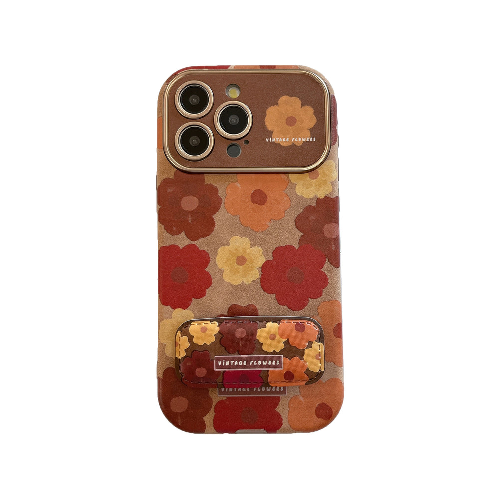 Flower with Lanyard Stand Case for iPhone