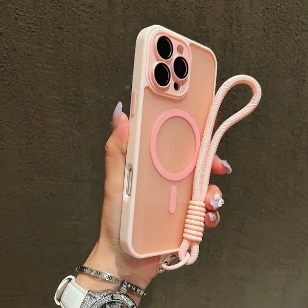 Magsafe Magnetic Hand Wrist Strap Lanyard Shockproof Case for iPhone