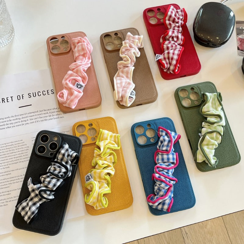 Moon Pit Pattern Wrist Strap Case for iPhone