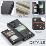 New RFID Card Insert Anti-drop Leather Case and Anti-theft Phone Case for Samsung