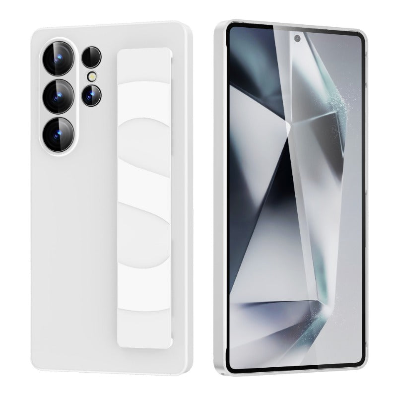 Silicone Wristband Full-Coverage Transparent Frosted Phone Case for Samsung