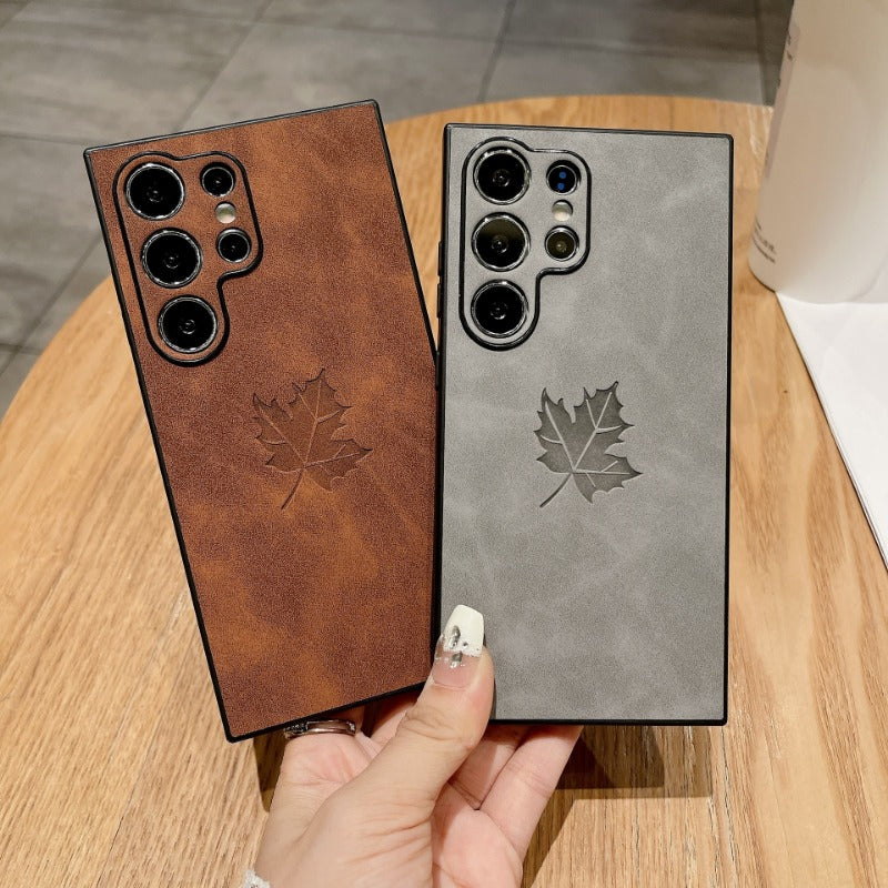 New Maple Leaf Leather Phone Case for Samsung