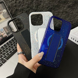 New Glitter Magnetic Phone Case with Wrist Strap for IPhone