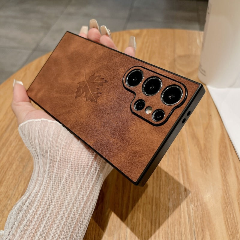 New Maple Leaf Leather Phone Case for Samsung