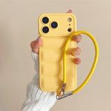 New Leather INS-style Down Jacket Lanyard Phone Case for IPhone