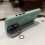 Magnetic Charging Breathable Phone Case with Lens Frame case for iPhone