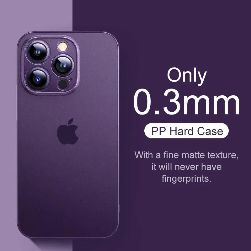 0.3mm Ultra Thin Matte Transparent Case For iPhone